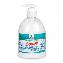 Крем-мыло жидкое "Soapy" Premium "альпийский луг" увлажняющее с дозатором 500 мл. Clean&Green CG8064