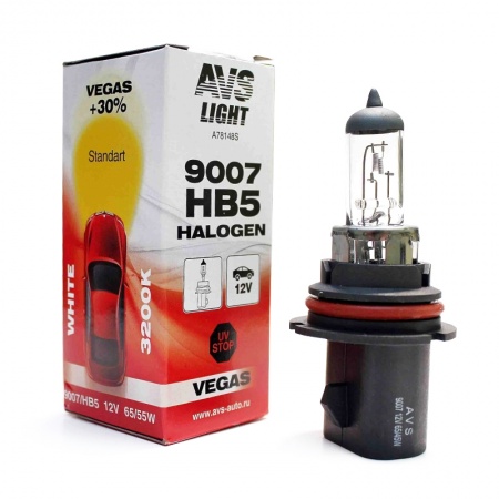 Галогенная лампа AVS Vegas HB5/9007.12V.65/55W.1шт. фото 1