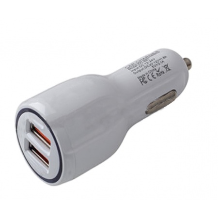 USB автомобильное зарядное устройство AVS 2 порта UC-123 Quick Charge (3А)  фото 1