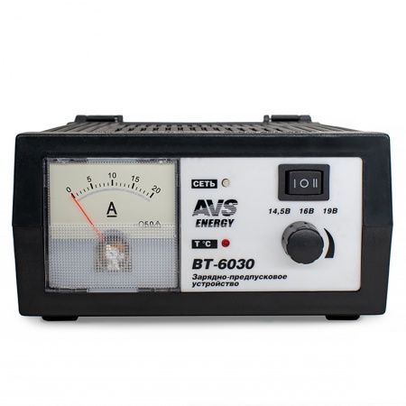 Зарядное устройство для автомобильного аккумулятора AVS BT-6030 (20A) 12V фото 3