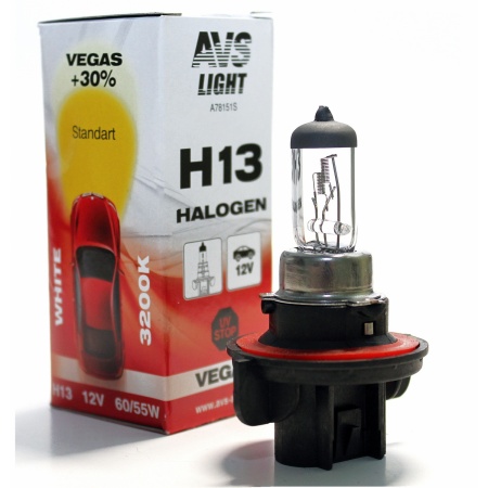 Галогенная лампа AVS Vegas H13.12V.60/55W.1шт. фото 1