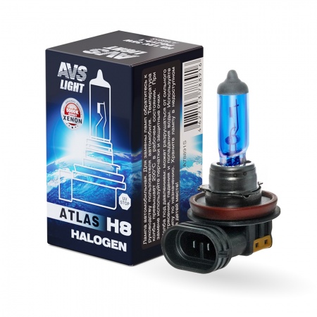 Галогенная лампа AVS ATLAS BOX/5000К/ H8.12V.35W.коробка 1шт. фото 1