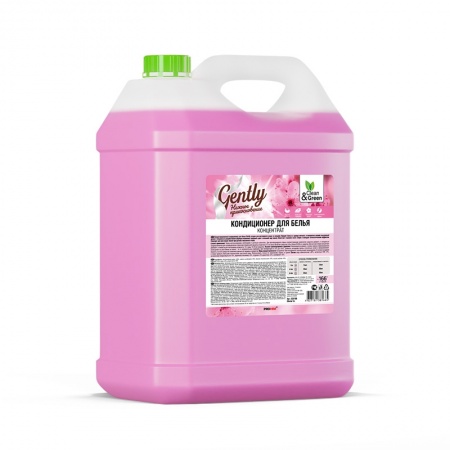 Кондиционер для белья Gently "Нежное прикосновение" (концентрат, розовый) 5 л. Clean&Green CG8166 фото 1