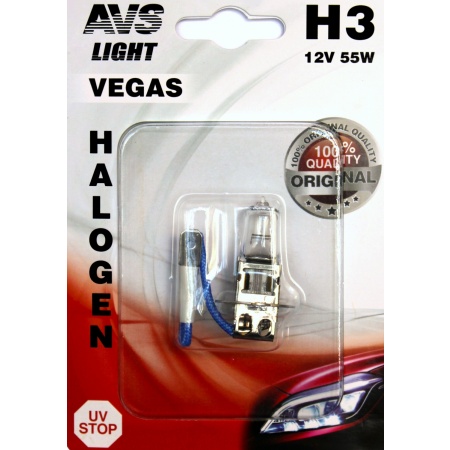 Галогенная лампа AVS Vegas в блистере H3.12V.55W.1шт. фото 1