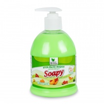 Крем-мыло жидкое "Soapy" Premium "арбуз и дыня" увлажняющее с дозатором 500 мл. Clean&Green CG8112