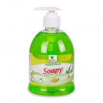 Жидкое мыло "Soapy" Light "Зеленая дыня" с дозатором 500 мл. Clean&Green CG8242