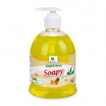 Жидкое мыло "Soapy" Light "Ананас" с дозатором 500 мл. Clean&Green CG8241