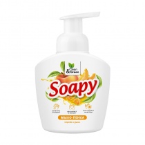 Жидкое мыло-пенка "Soapy" "Персик и дыня" пенный дозатор 400 мл. Clean&Green CG8234