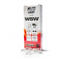 Лампа AVS Vegas 24V. W5W (W2,1x9,5d) BOX (10 шт.)