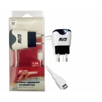Сетевое зарядное устройство с micro USB AVS TMC-111 (1,2А)