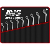 Набор ключей гаечных накидных изогнутых в сумке (6-24 мм) (9 предметов) AVS K2N9M