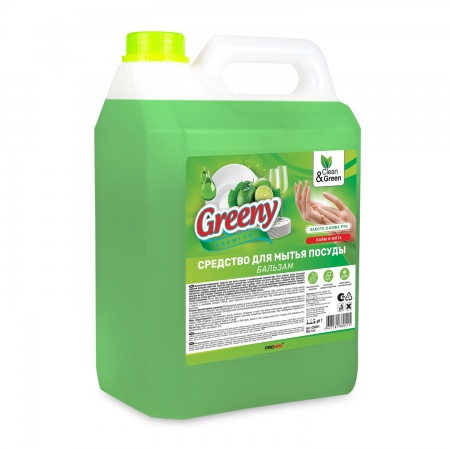 Средство для мытья посуды "Greeny" Premium "Лайм и мята" 5 кг. Clean&Green CG8041 фото 1