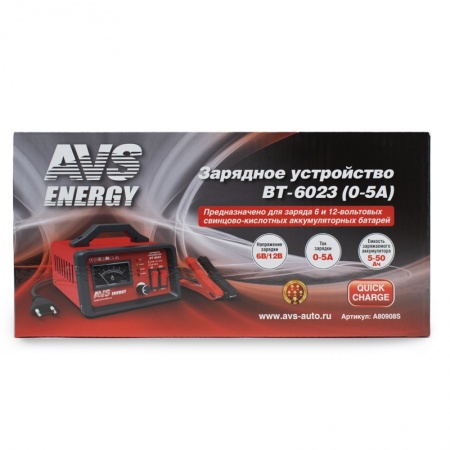 Зарядное устройство для автомобильного аккумулятора AVS BT-6023 (5A) 6/12V фото 9