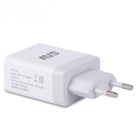 USB сетевое зарядное устройство AVS 3 порта UT-730 (QC 3.0, 3A) фото 3