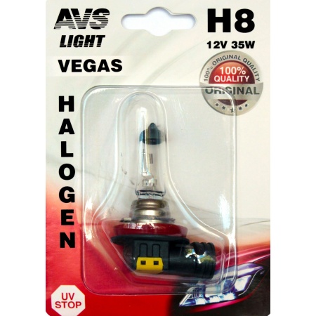 Лампа галогенная AVS Vegas в блистере H8.12V.35W (1 шт.) фото 1