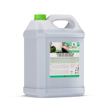 Средство для мытья и чистки сантехники "Bio-Gel" (с активным хлором) 5 кг. Clean&Green CG8053 фото 1