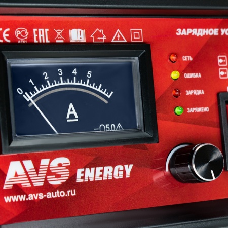 Зарядное устройство для автомобильного аккумулятора AVS BT-6023 (5A) 6/12V фото 4