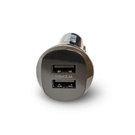 Автомобильное зарядное устройство USB (2 порта) AVS UC-322 (2,4А) (Black Edition) фото 2