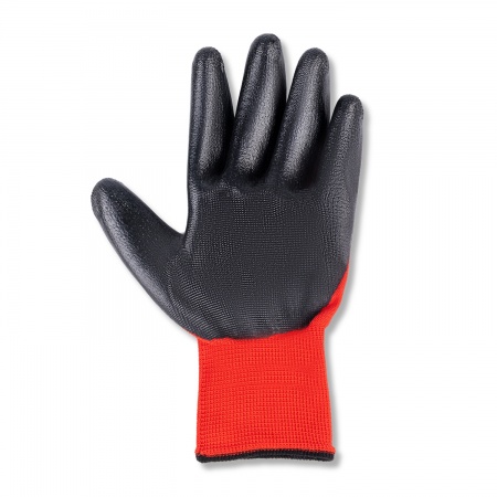 Перчатки нейлоновые с нитриловым покрытием МБС для точных работ (красно-черные) 1 пара AVS RP-06 фото 3