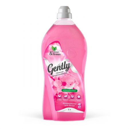 Кондиционер для белья Gently "Нежное прикосновение" (концентрат, розовый) 2 л. Clean&Green CG8276 фото 1