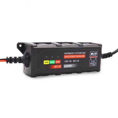 Зарядное устройство для автомобильного аккумулятора AVS BT-1S (1A, 20W) 6/12V фото 2