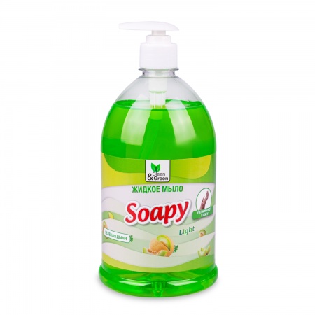 Жидкое мыло "Soapy" Light "Зеленая дыня" с дозатором 1000 мл. Clean&Green CG8238 фото 1