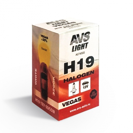 Галогенная лампа AVS Vegas H19.12V.60/55W (1 шт.) фото 1