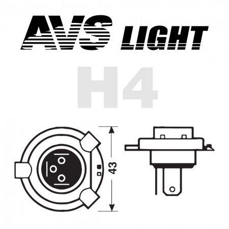 Лампа галогенная AVS SIRIUS NIGHT WAY H4.12V.60/55W Plastic box -2 шт. фото 3
