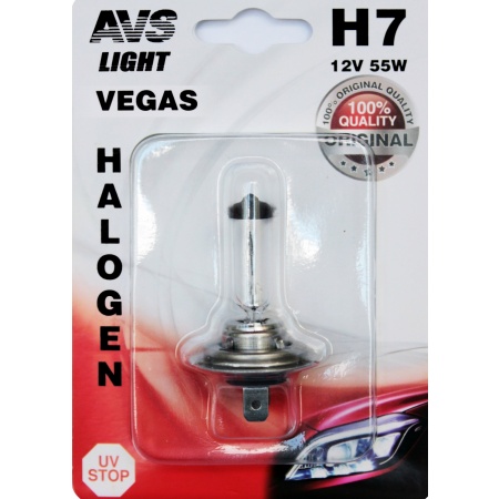 Лампа галогенная AVS Vegas в блистере H7.12V.55W (1 шт.) фото 1