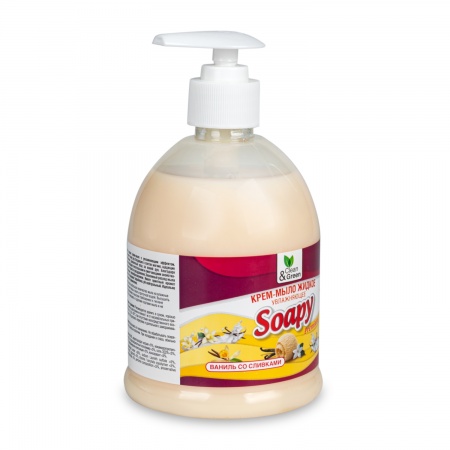 Крем-мыло жидкое "Soapy" Premium "ваниль со сливками" увлажн. с дозатором 500 мл. Clean&Green CG8111 фото 2