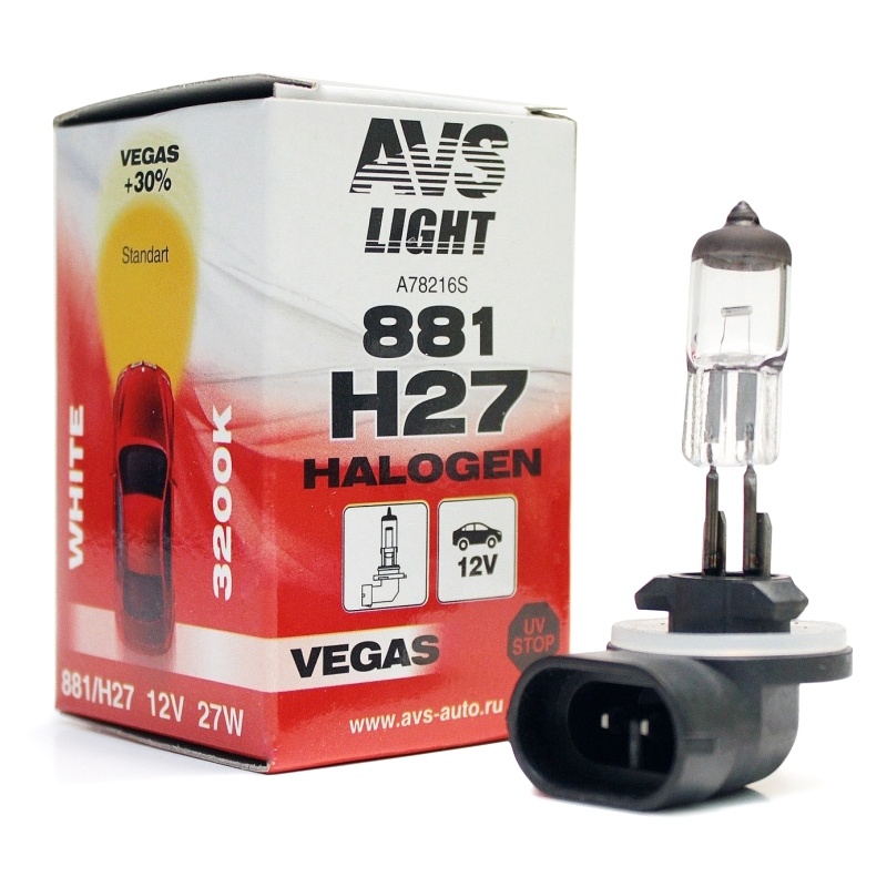 Лампа галогенная AVS Vegas H27881 12V.27W (1 шт.)
