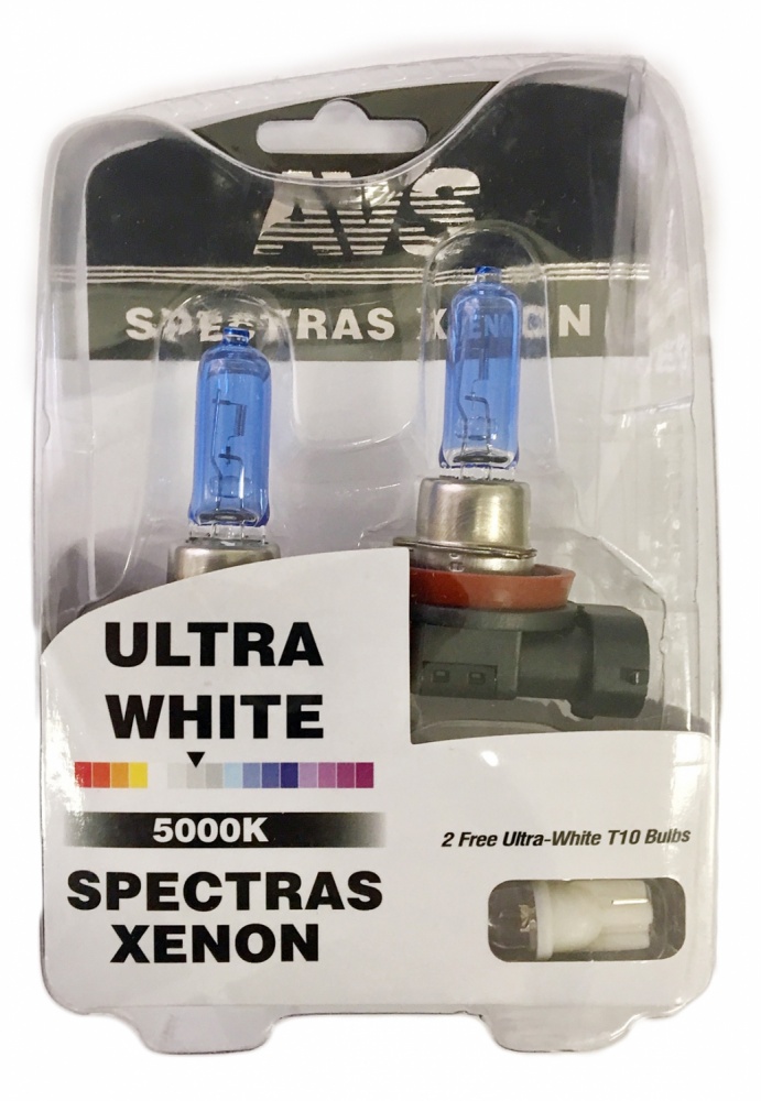 Газонаполненные лампы AVS Spectras 5000K H11 комплект 2+2 (T-10) шт.