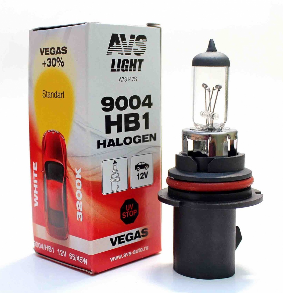 Купить оптом Галогенная лампа AVS Vegas HB1/9004.12V.65/45W.1шт.