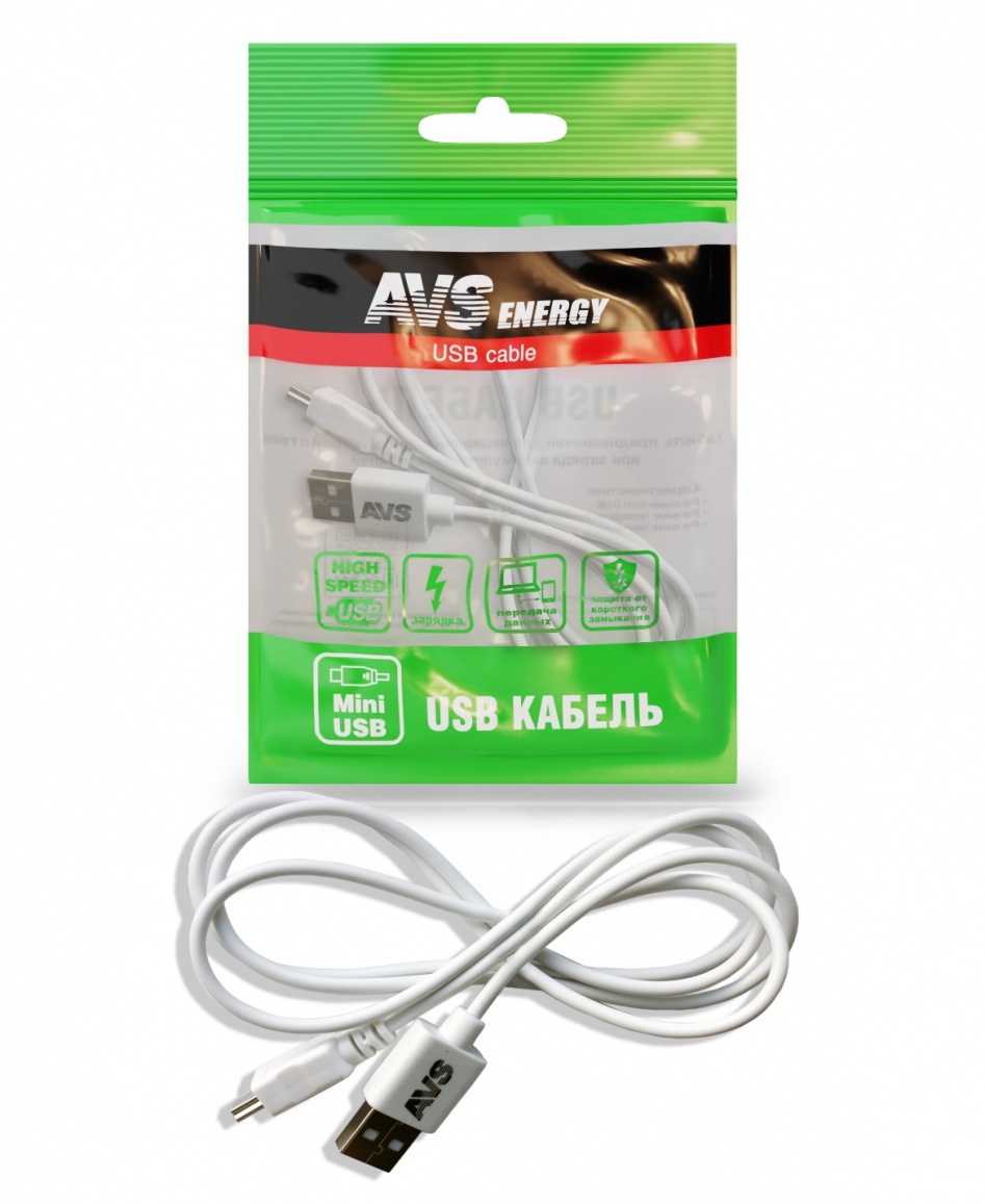 Купить оптом Кабель AVS mini USB (1м) MN-313